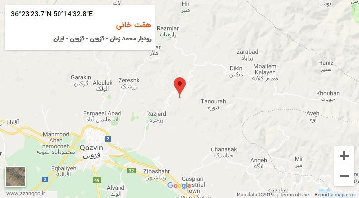 روستای هفت خانی بر روی نقشه