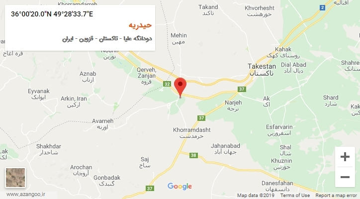 روستای حیدریه بر روی نقشه