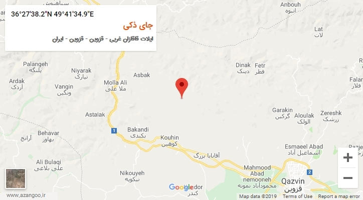 روستای جای ذکی بر روی نقشه
