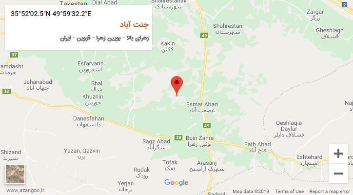 روستای جنت آباد بر روی نقشه
