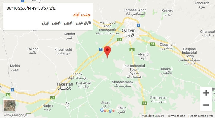 روستای جنت آباد بر روی نقشه