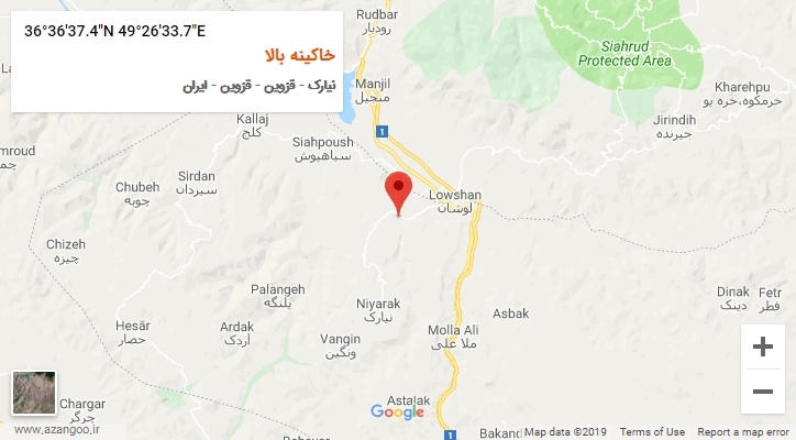 روستای خاکینه بالا بر روی نقشه