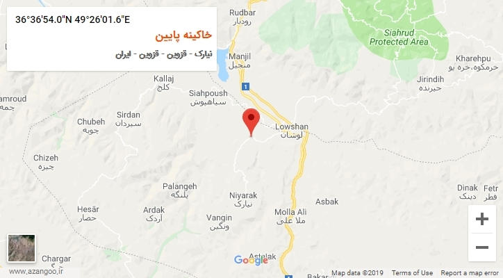 روستای خاکینه پایین بر روی نقشه