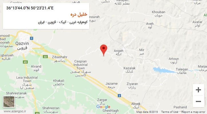 روستای خلیل دره بر روی نقشه