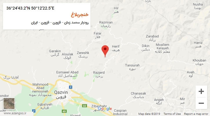 روستای خنجربلاغ بر روی نقشه