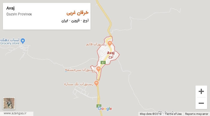دهستان خرقان غربی بر روی نقشه