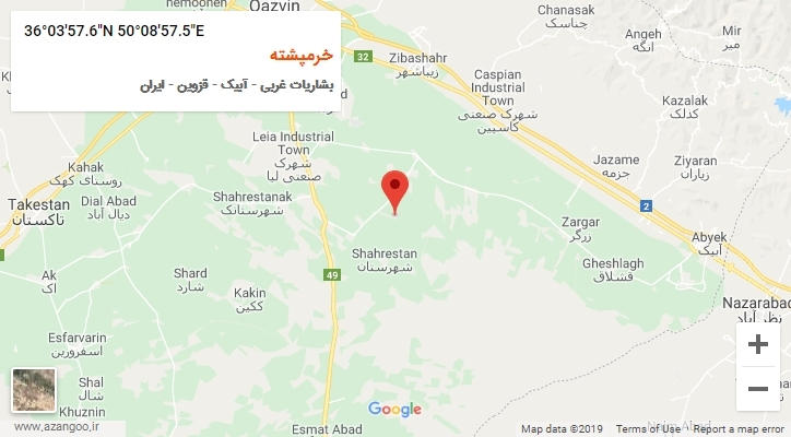 روستای خرمپشته بر روی نقشه