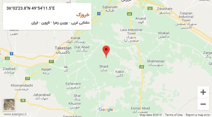 روستای خروزک بر روی نقشه