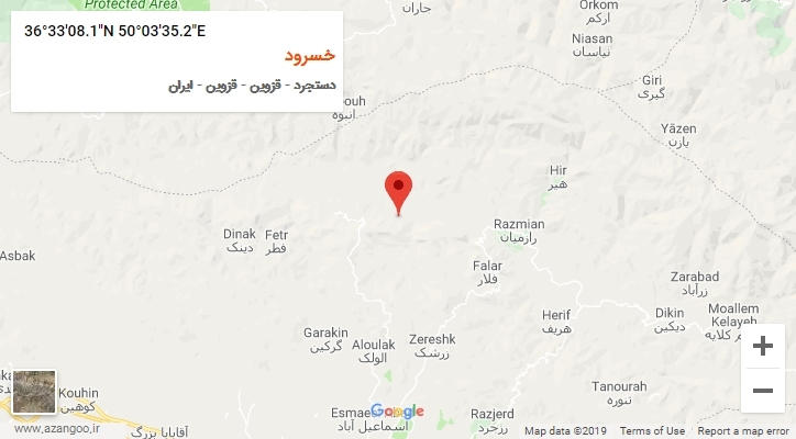 روستای خسرود بر روی نقشه