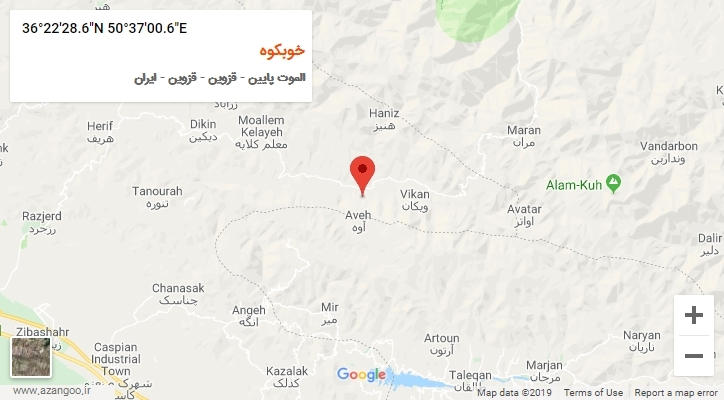 روستای خوبکوه بر روی نقشه