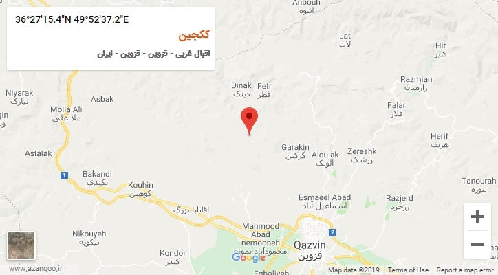 روستای ککجین بر روی نقشه