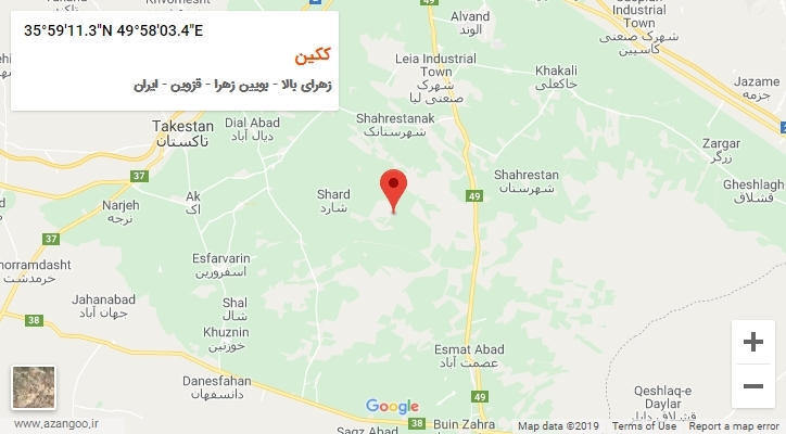 روستای ککین بر روی نقشه