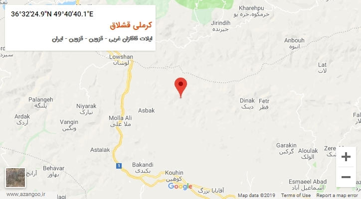 روستای کرملی قشلاق بر روی نقشه