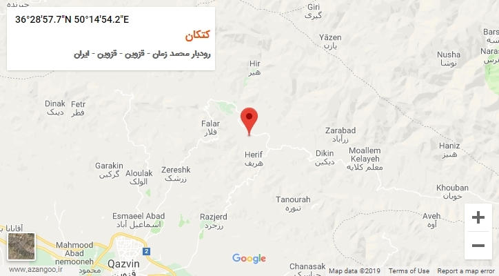 روستای کتکان بر روی نقشه