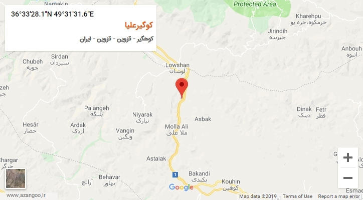 روستای کوگیرعلیا بر روی نقشه