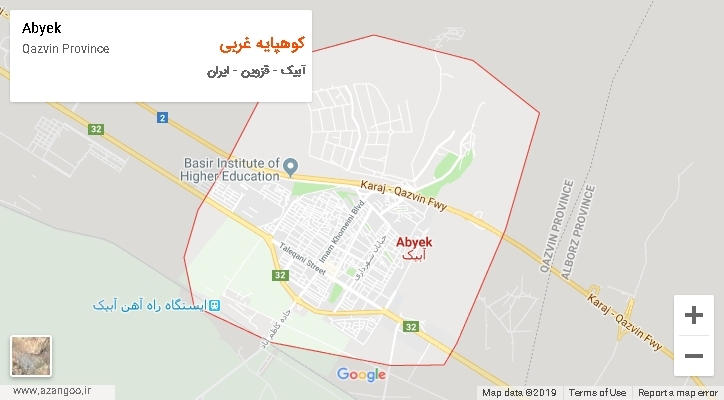 دهستان کوهپایه غربی بر روی نقشه