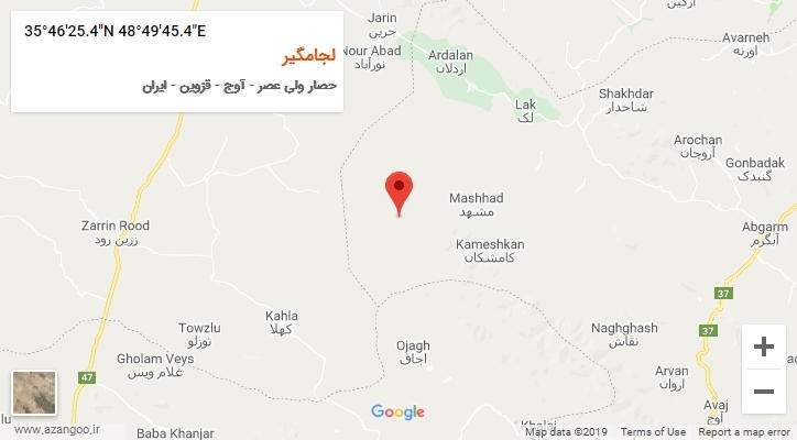 روستای لجامگیر بر روی نقشه