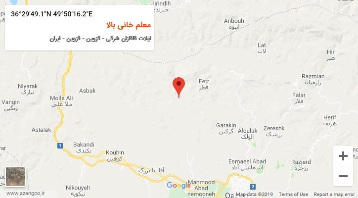 روستای معلم خانی بالا بر روی نقشه