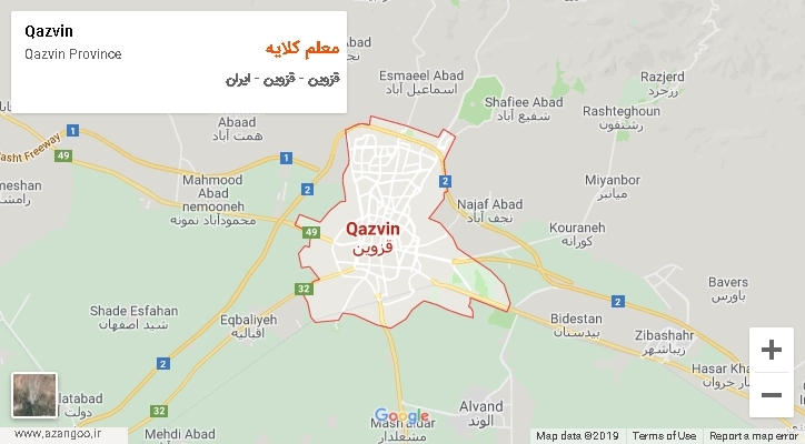 دهستان معلم کلایه بر روی نقشه