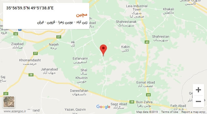 روستای مچین بر روی نقشه