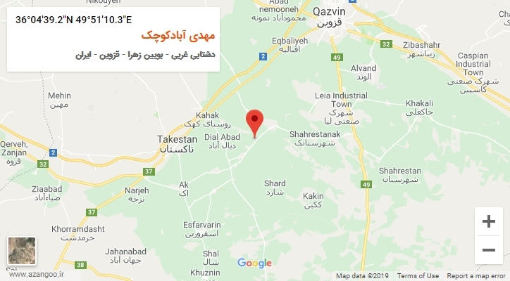 روستای مهدی آبادکوچک بر روی نقشه