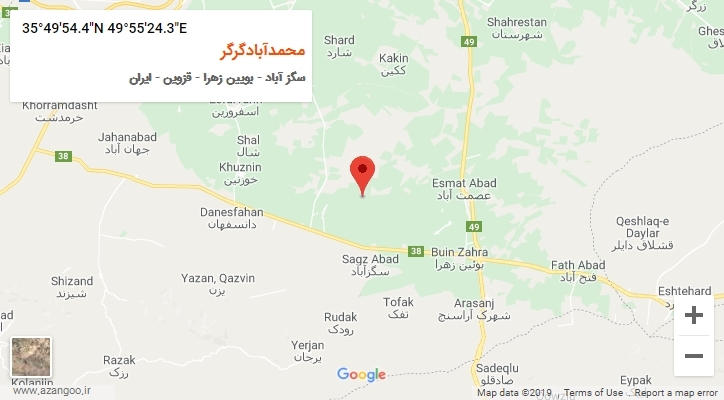 روستای محمدآبادگرگر بر روی نقشه