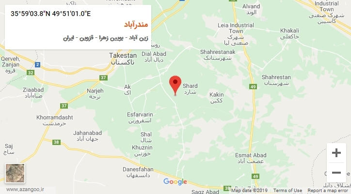 روستای مندرآباد بر روی نقشه