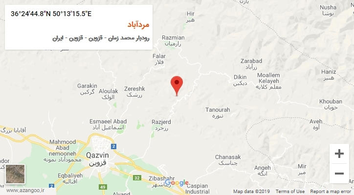 روستای مردآباد بر روی نقشه