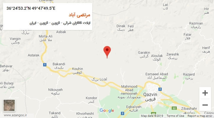 روستای مرتضی آباد بر روی نقشه