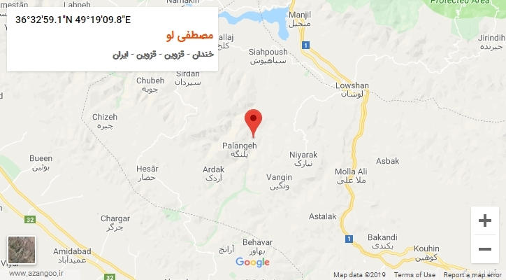 روستای مصطفی لو بر روی نقشه