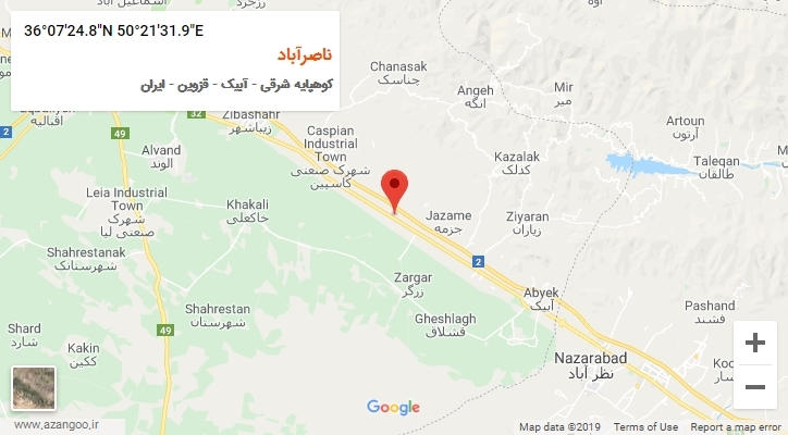 روستای ناصرآباد بر روی نقشه