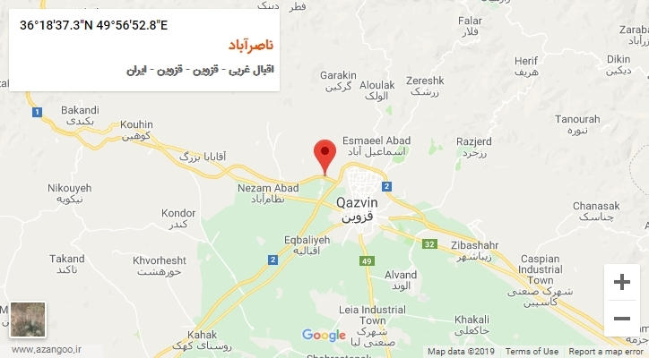 روستای ناصرآباد بر روی نقشه