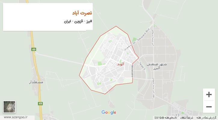 دهستان نصرت آباد بر روی نقشه