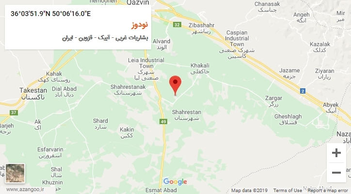 روستای نودوز بر روی نقشه