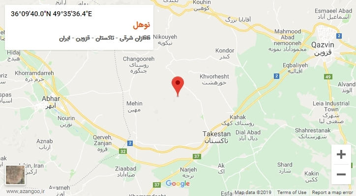 روستای نوهل بر روی نقشه