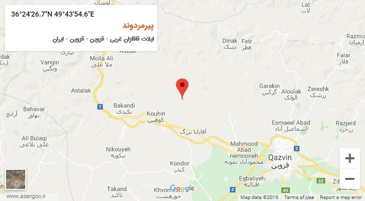 روستای پیرمردوند بر روی نقشه