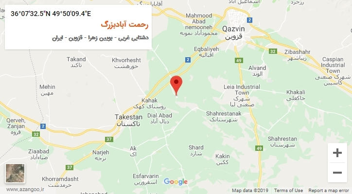 روستای رحمت آبادبزرگ بر روی نقشه