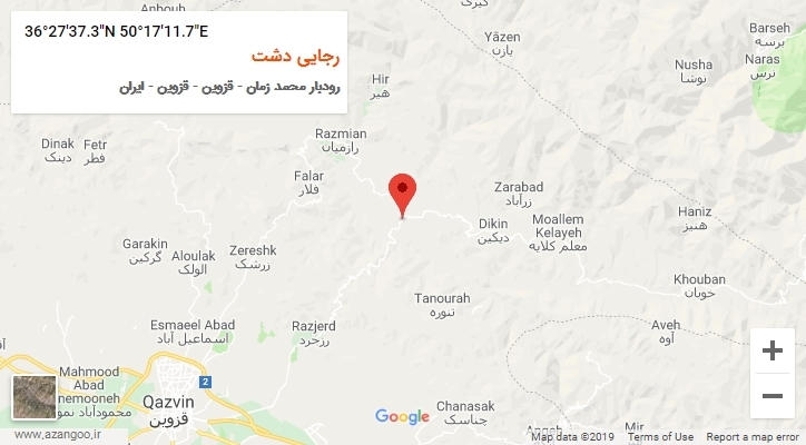 روستای رجایی دشت بر روی نقشه