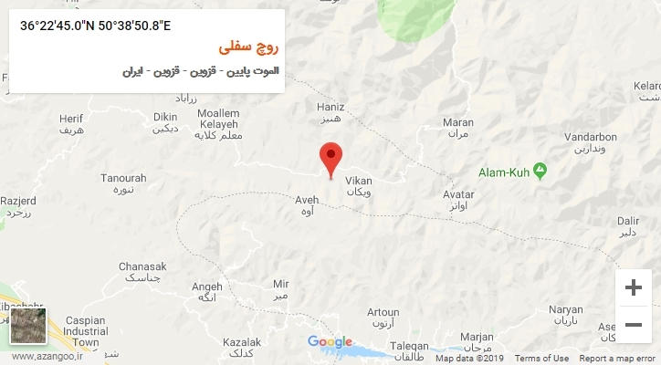 روستای روچ سفلی بر روی نقشه