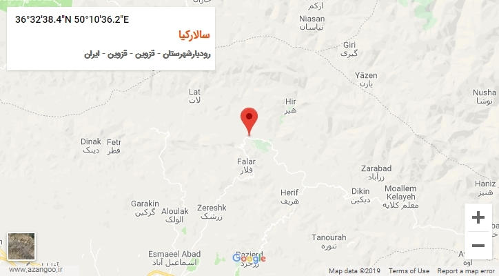 روستای سالارکیا بر روی نقشه