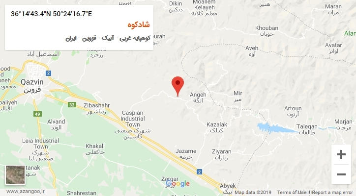 روستای شادکوه بر روی نقشه
