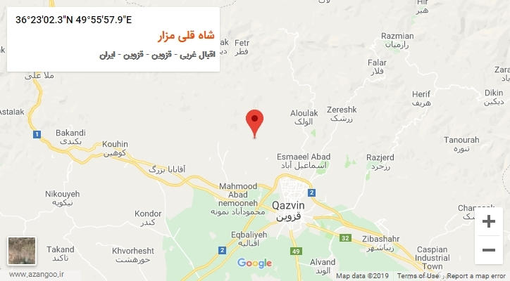روستای شاه قلی مزار بر روی نقشه