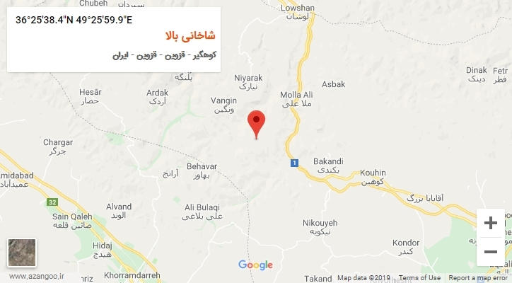 روستای شاخانی بالا بر روی نقشه