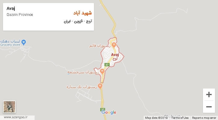 دهستان شهید آباد بر روی نقشه