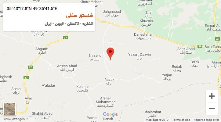 روستای شنستق سفلی بر روی نقشه