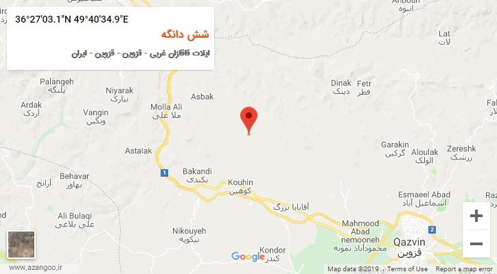 روستای شش دانگه بر روی نقشه