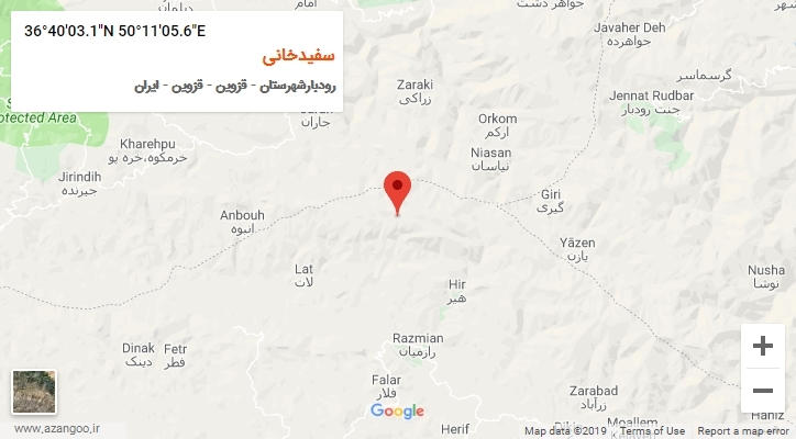 روستای سفیدخانی بر روی نقشه