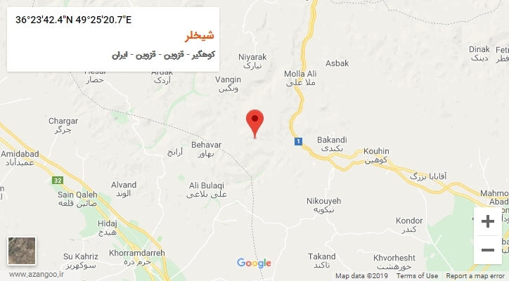 روستای شیخلر بر روی نقشه