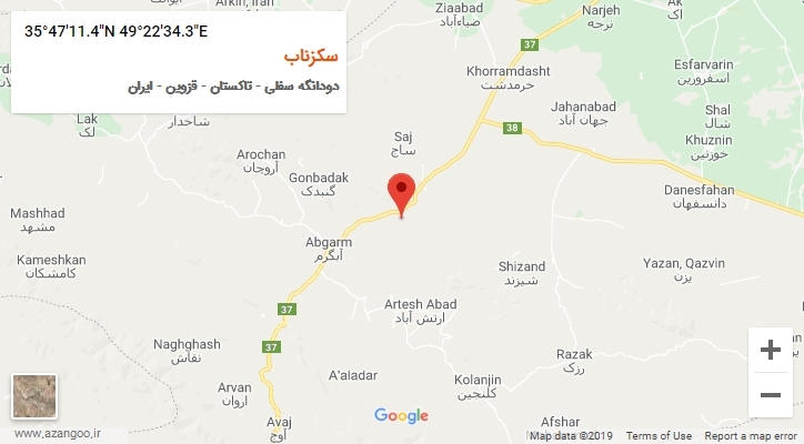 روستای سکزناب بر روی نقشه