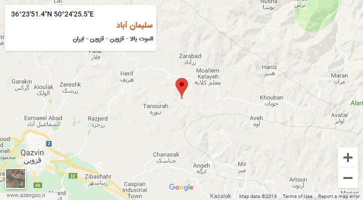 روستای سلیمان آباد بر روی نقشه